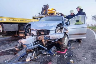 Vier Schwerverletzte bei Unfall nahe Mittelsaida - 