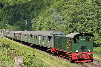 Vier Tage voller Eisenbahnromantik im Erzgebirge - Diese Diesellok V 36 ist in den nächsten Tagen zu Gast bei den Eisenbahntagen in Schwarzenberg.