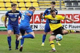 Vier Trainer-Kandidaten beim VFC Plauen - VFC-Stürmer Lucas Will brachte Plauen daheim gegen den FC An der Fahner Höhe 1:0 in Führung. Trifft er jetzt auch in Krieschow?