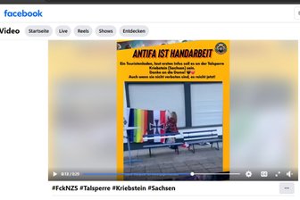 Virales Video im Netz: Kiosk an der Talsperre Kriebstein erneut wegen Reichskriegsflaggen in der Kritik - Fast 49.000 Mal wurde das Video angesehen. Foto:
