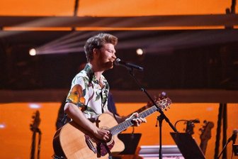 Vogtländer bei "The Voice of Germany": Musiker Leander Gronem will in eines der Talente-Teams - Leander Gronem im TV-Studio in Berlin Adlershof, wo im Frühsommer die Blind Audition seines Auftritts in der TV-Castingshow "The Voice of germany" aufgezeichnet wurde.