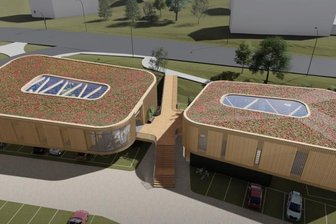 Volksbank darf neue Filiale am Stadion des FC Erzgebirge bauen - Direkt an der McDonalds-Kreuzung soll die neue Volksbank-Filiale in Aue entstehen. 