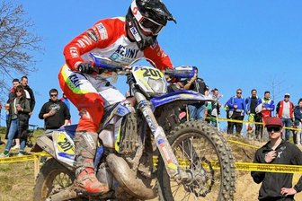 Voller Vorfreude in die Heide - Im vergangenen Jahr gewann Luca Fischeder, hier bei der Sonderprüfung am Burgberg, die Overall-Wertung bei "Rund um Dahlen". Am Sonntag geht es in Nordsachsen wieder um die besten Zeiten. 