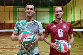 Volleyball: VSV Oelsnitz holt Mittelblocker aus Mönchengladbach - Jesko Nuhnen (links) und Jonathan Markus sind die Zugänge 2 und 3 beim VSV.