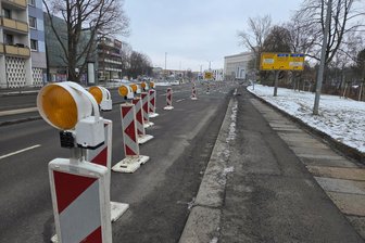Vollsperrung in der Mühlenstraße und weniger Fahrspuren am Falkeplatz: Wo es in Chemnitz sonst noch eng wird - Staugefahr: Rund um den Falkeplatz wird es eng.