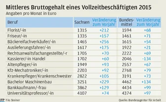 Von Floristin bis Professor: Das verdient man in Sachsen -