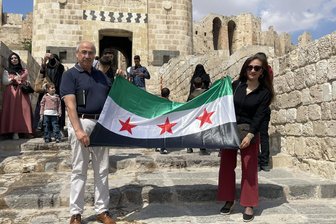 Von Niederwiesa nach Aleppo: Saad Baradiy sieht nach 14 Jahren seine Familie und Freunde wieder - Das Ehepaar Saad Baradiy und Ismat Kaialy vor der Zitadelle in Aleppo.
