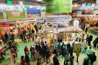Von sächsischem Schnaps bis Schokolade - Die Halle "Sachsen" bei der Grünen Woche 2019.