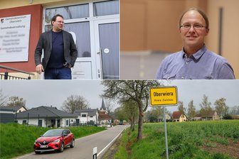 Vorwurf Amtsanmaßung: Bürgermeister von Oberwiera bringt seinen Vize vor Gericht - Ärger in Oberwiera: Vize-Bürgermeister Kevin Olbrich (rechts) hat trotz der Hinweise von Bürgermeister Holger Quellmalz (links) eine Gemeinderatssitzung einberufen.