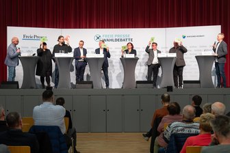 Wahldebatte im Erzgebirge: Schnellcheck der Kandidaten – Wer hört Schlager, wer will Windräder in den Wald bauen? - Auf dem Wahlforum der „Freien Presse“ in der Marienberger Stadthalle stellten sich die Kandidaten mehreren Blitzfragerunden.