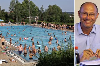 Waldenburg: Was hinter den Solarpark-Plänen am Freibad steckt - Bürgermeister Jörg Götze plant am Freibad in Waldenburg den Bau eines Solarparks.