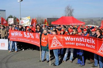 Warnstreik bei Mahle in Reichenbach -
