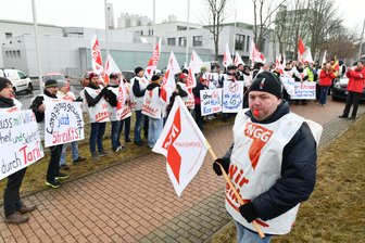Warnstreik in der Molkerei Hainichen-Freiberg -