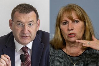 Warum der Rechnungshof das Sozialministerium in Sachsen anzählt - Über das Ausmaß der Verfehlungen bei der Integrationsförderung in Sachsen uneins: Der Präsident des Landesrechnungshofs, Jens Michel, und Sachsens Sozialministerin Petra Köpping (SPD).