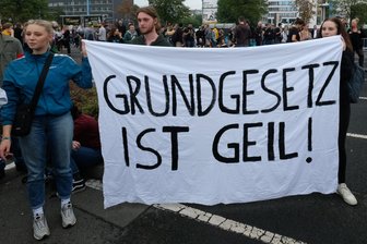 Teilnehmer einer Demonstration Anfang September 2018 in Chemnitz.