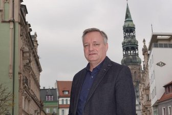 Warum sind Sie eigentlich Mitglied der AfD, Herr Gerold? - Andreas Gerold in der Zwickauer Innenstadt. Er will Landrat werden. 