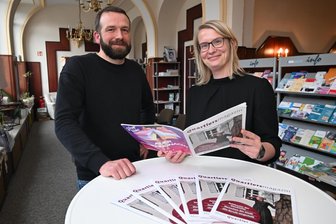 Warum Vereine und Kommune in Aue-Bad Schlema enger zusammenarbeiten - Felix Sell vom KGE und Annabell Ebner freuen sich über die positive Resonanz.