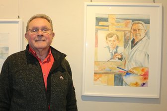 Was es im Schloss Leubnitz Neues zu sehen gibt - Dreimal Hans-Günther Pietschmann: Selbstporträt als Kind und 70-jähriger. Heute ist der Oberpfälzer 78 Jahre alt.