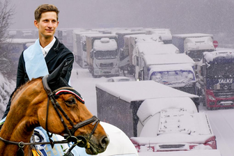 Wegen Schneechaos auf den Autobahnen: Sachsens Reit-Star Marvin Jüngel braucht 21 Stunden von Hessen nach Leipzig -