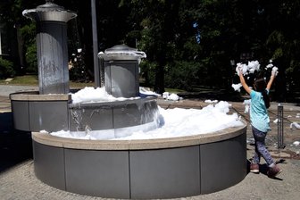 Wegen Vandalismus: Stadt stellt Brunnen ab - Der Brunnen vor dem Plauener Rathaus ist seit Freitag außer Betrieb.