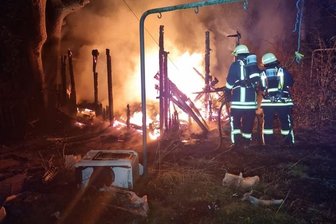 Wehr löscht Laubenbrand -