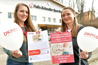 Weißenborn: Registrierungsaktion für leukämiekranken Nils - In der Felix-Schoeller-Sporthalle in Weißenborn findet am 16. März von 12 bis 18 Uhr eine Registrierungsaktion für den leukämiekranken Nils statt. Zum Orgteam gehören Sophie Hänig (l.) und Evelin Mädler, beide sind Handballerinnen von SV Rotation Weißenborn.