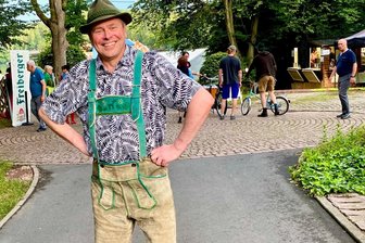 „Weißes Rössl“ auf der Seebühne Kriebstein: Die ultimativen Tipps für einen Besuch – jetzt mit Grafik zur Umleitung - Dietmar Wohlfahrt, 60, aus Döbeln steht im „Weißen Rössl“ zum fünften Mal in Kriebstein auf der Bühne. Und wer entdeckt den Kaiser in Zivil (Andreas Kuznick)?