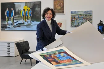 Welche Galerien verbleiben den Chemnitzer Kunstliebhabern? - Konstanze Wolter ist mit ihrer Galerie E-Artis von der Theaterstraße in den Wirkbau gezogen.