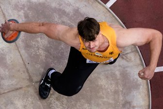 Weltklasse im Gelenauer Sportareal „Erzgebirgsblick“ - Diskushüne Steven Richter erwartet bei seinem Heimspiel in Gelenau starke Konkurrenz.