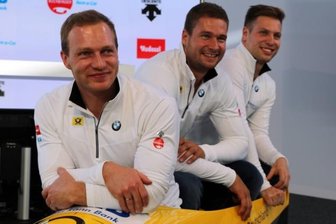 Wer Angst hat, soll zu Hause bleiben - Drei Männer, ein Ziel - Olympiamedaillen in Korea: Francesco Friedrich, Johannes Lochner und Nico Walther (von links).