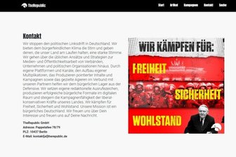 Wer steckt hinter "TheRepublic"? - Bildschirmaufnahme von der Internetseite "TheRepublic".