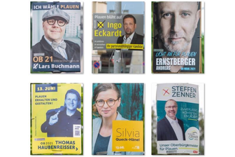 Werbefachmann über OB-Wahlplakate in Plauen: Von cool bis zu dick aufgetragen - 
