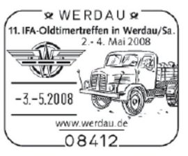Werdau wird für drei Tage zum Mekka für Oldtimerfans - 
              <p class="artikelinhalt">Die Post gibt zum Oldtimertreffen einen Sonderpoststempel heraus.</p>
            