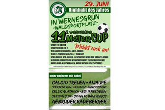Wernesgrüner laden zum Strafstoßschießen - Elfmeter in Massen werden am Samstag in Wernesgrün geschossen.