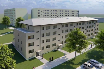 Wewobau setzt in in Neuplanitz auf Umbau statt Abriss - So werden die Wohnblocks nach dem Umbau aussehen.