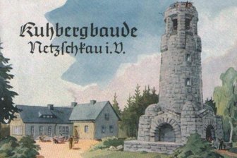 Wie der Kuhberg zu seinem Namen kam - Kuhbergbaude und -turm auf dem Titel einer historischen Broschüre.