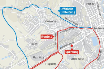 Wie die gesperrte B 173 schnell umfahren werden kann -