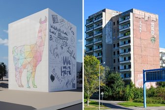 Wie einst Christo: Architekten wollen Chemnitzer Hochhaus-Ruine verhüllen - Von der Ruine zum Hingucker? Architekten wollen das Hochhaus verhüllen.
