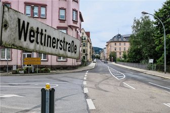 Wieder freie Fahrt auf Wettinerstraße in Aue - Auf der Wettinerstraße kann wieder der Verkehr rollen. 