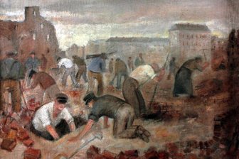 Wiederentdeckt: Otto Nagel, Künstler der DDR und "sozialistischer Realist wider Willen" - Otto Nagel als Chronist Berlins: "Trümmerarbeiter", Ölgemälde um 1947.