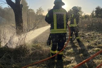 Wiesenbrand fordert Peniger Feuerwehr - Die Feuerwehr rückte zu einem Brand nahe des Gasthofes Zum Zeisig aus.