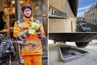 „Wir klären Dinge unter Nachbarn“: Was Leute an Glauchaus Leopoldstraße vom Besuch des Anzeigenhauptmeisters halten - Der Anzeigenhauptmeister Niclas M. war in Glauchau. An der Leopoldstraße ist nur ein Straßenschild zu sehen. Unter dem Wagen mit den Ölflecken steht aktuell eine Wanne.