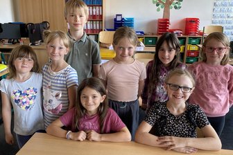 „Wir wollen unsere Haltestelle zurück“: Heinsdorfer Kinderräte schreiben an Landrat und Verkehrsverbund-Chef - Kinder entdecken, dass Einmischen Spaß macht. Der Kindergemeinderat mit Ratschefin Luise Junghänel (vorn links).