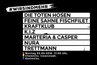 "#wirsindmehr" als Marke offenbar nicht schutzfähig - So warb die CWE 2018 für das Konzert #wirsindmehr.