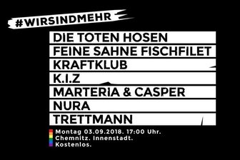 #wirsindmehr: Modelabel überträgt Markenantrag an Chemnitz - So warb die CWE 2018 für das Konzert #wirsindmehr.