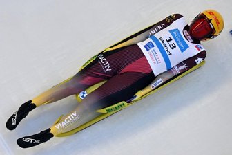 WM-Sprint in Oberhof: Julia Taubitz holt Silber - Julia Taubitz aus Deutschland während der Qualifikation für den Sprintwettbewerb bei der 51. FIL-Weltmeisterschaft im Rennrodeln in der Lotto Thüringen Eisarena Oberhof. Die Wettbewerbe finden vom 27. bis 29.01.2023 statt.
