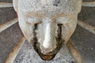 Wo das Trinkwasser nur noch tröpfelt - Der Heilige Brunnen in Auerbach tröpfelt nur. Auch sonst lädt das Wasser nicht zum Trinken ein.