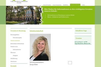 „Würde ich nicht positiv denken, wäre ich längst weg“ – Jobs von fünf Schulsozialarbeitern im Erzgebirgskreis bedroht - Eltern und Schüler können unter anderem über die Homepage des Stollberger Gymnasiums mit Schulsozialarbeiterin Sonja Kittler Kontakt aufnehmen.