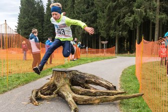 Wurzellauf im Erzgebirge vor 8. Auflage - Der Wurzellauf in Gelobtland wird seinem Namen gerecht.