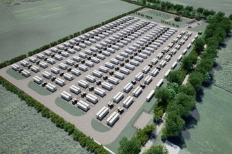 XL-Stromspeicher: So könnten die Mittelsachsen profitieren - So stellen sich die Planer von der Münchener Firma Harmony Energy die 300-Megawatt-Batterie-Speicheranlage auf der Wegefarther Flur am Rand von Freiberg vor.